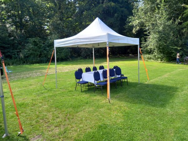 Vouwtent 3x3m wit excl. op- en afbouw