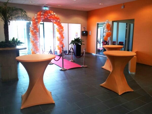 Statafelrok oranje stretch