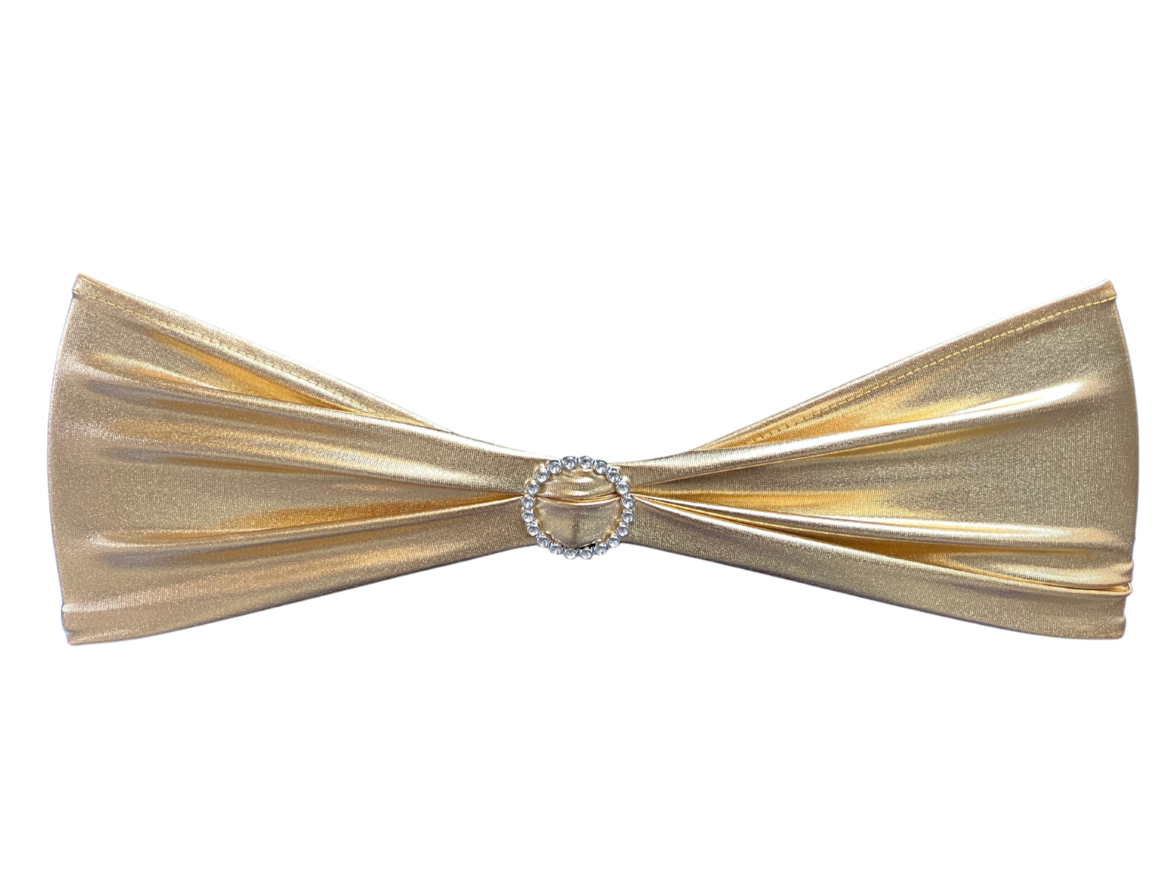 Gouden stoelstrik met broche